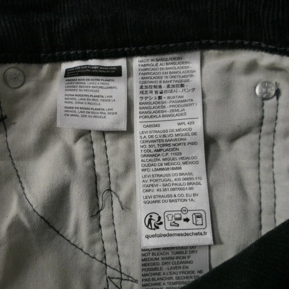 Levi Men 511 Corduroy Pants W32 L30 Green Slim Fit Heritage Rugged Earthy Preppy